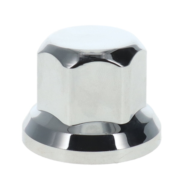 30MM SHORT WHEEL NUT COVER PLASTIC CHROME - H 40mm