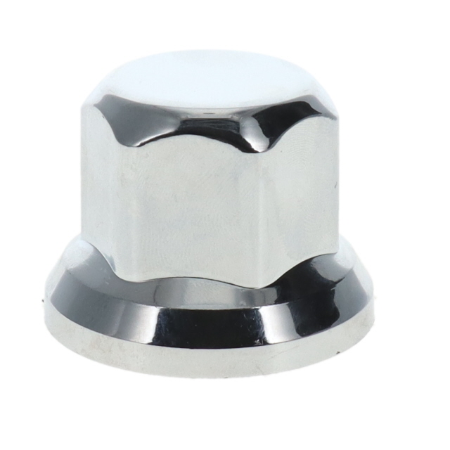 33MM SHORT WHEEL NUT COVER PLASTIC CHROME - H 40mm