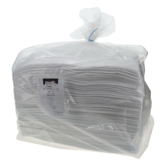 Absorbant Spill Pads 39cm x 48cm (200 pads) - Oil/Fuel - 60 Litre