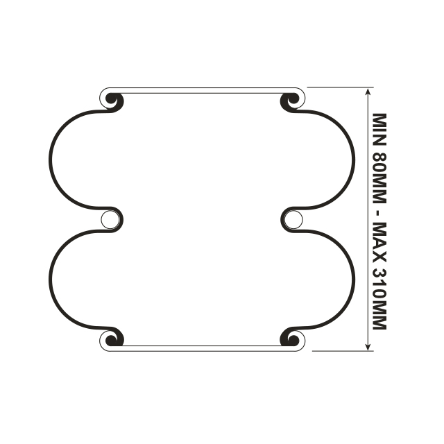 AIRSPRING ASSY (ASK053) DOUBLE CONVOLUTED VOLVO RENAULT