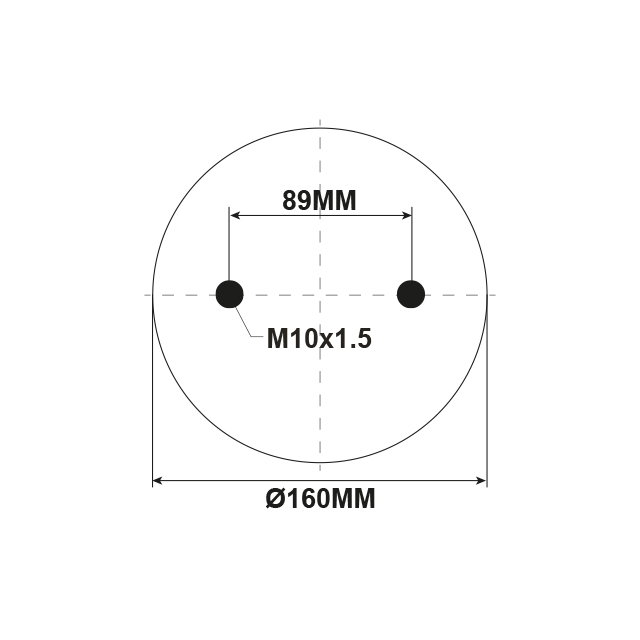 VLAS0002 AIRSPRING ASSY (ASK053) DOUBLE CONVOLUTED VOLVO RENAULT