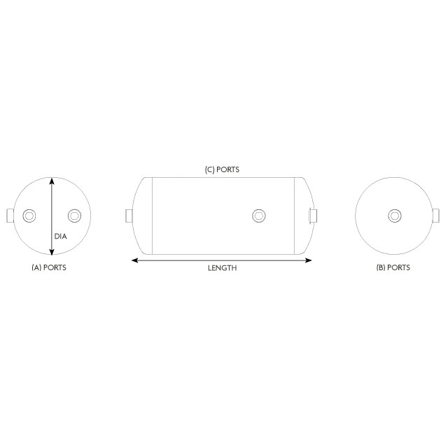 AIR TANK STEEL 15L TO SUIT VOLVO