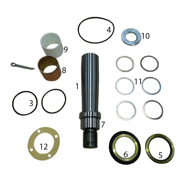 KING PIN KIT WHEEL ONLY (NO BEARING)