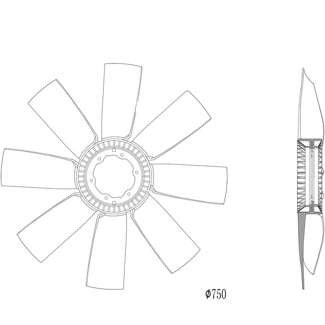 VLVF0002 FAN BLADE 750MM