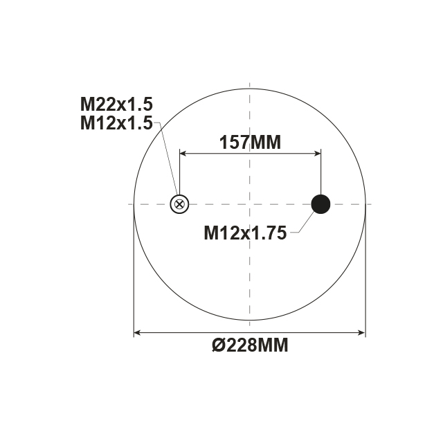 WWAS0001 AIRSPRING ASSY (ASK005) 9" TOP PLATE DENNIS ELITE