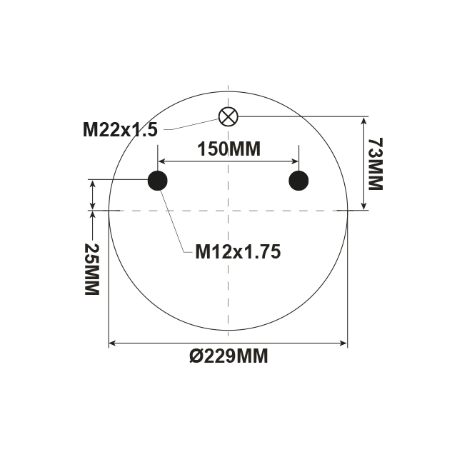 WWAS0002 AIRSPRING ASSY (ASK006) 9" TOP PLATE WEWELER