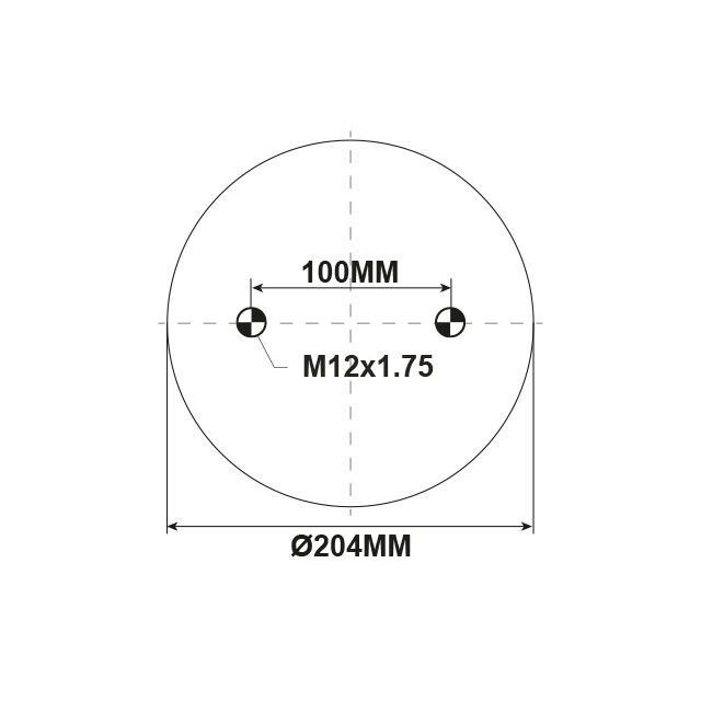 WWAS0002 AIRSPRING ASSY (ASK006) 9" TOP PLATE WEWELER