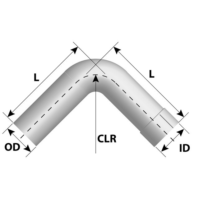 ELBOW PIPE - 5 OD/ 5 ID 90DEG L415MM