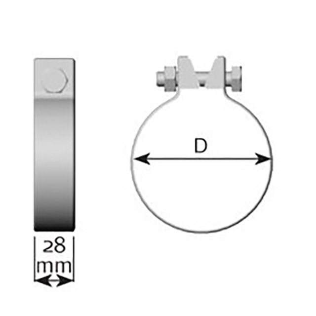 Exhaust Clamp - To Suit SCANIA