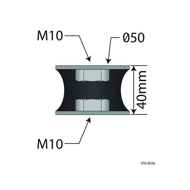 UNIVERSAL EXHAUST MOUNTING BUFFER M10