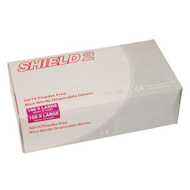 BOX 100 NITRILE UNPOWDERED GLOVES LARGE