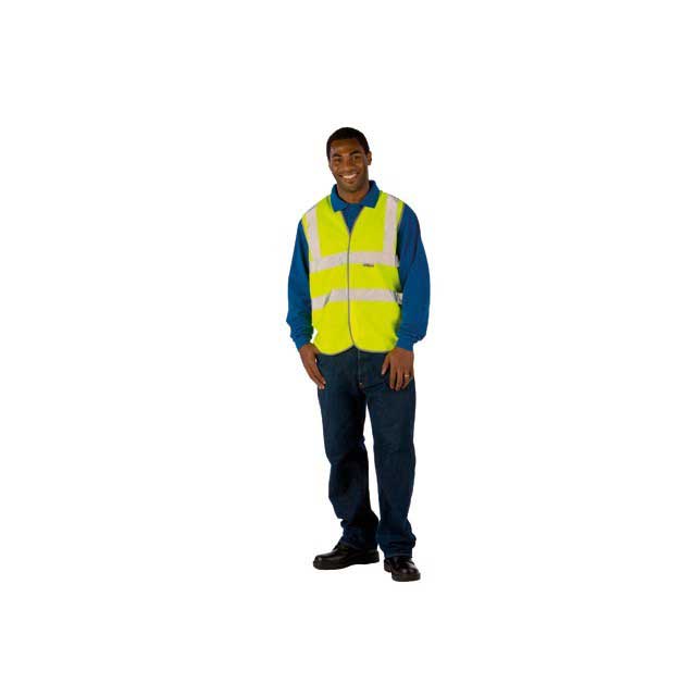 SHORT SLEEVE WAISTCOAT HI VIS YELLOW (XL) CLASS 2