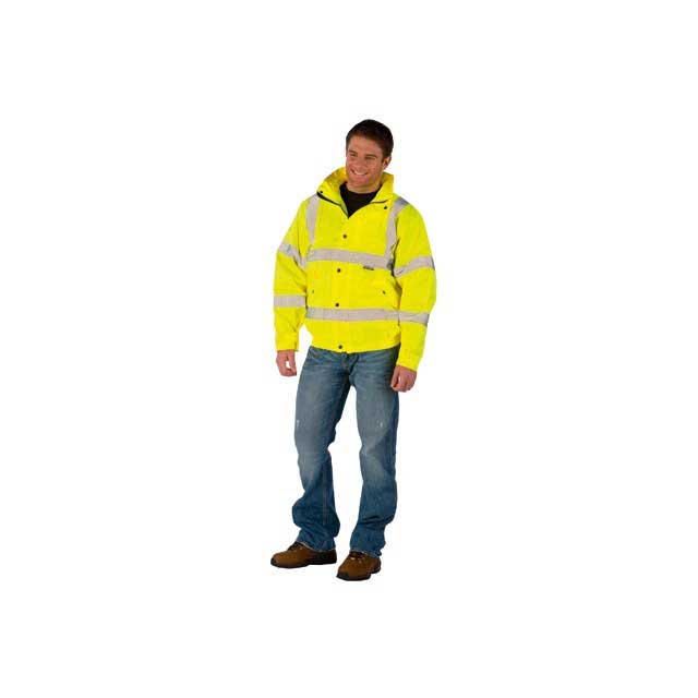 PADDED W/P  JACKET HIVIS YELLOW (MEDIUM) CLASS 3